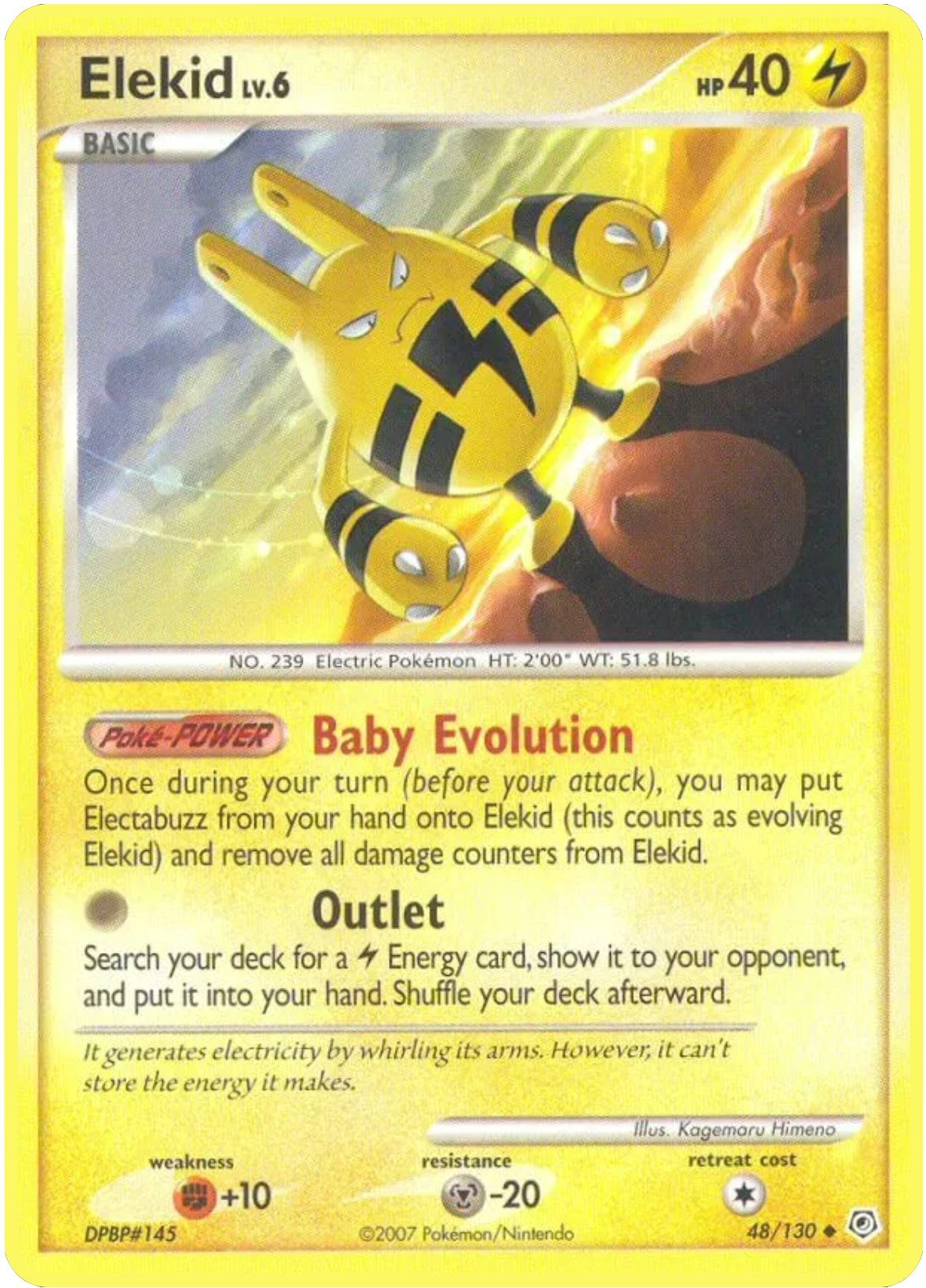 Image for Elekid (48/130) (DP) - Pokemon