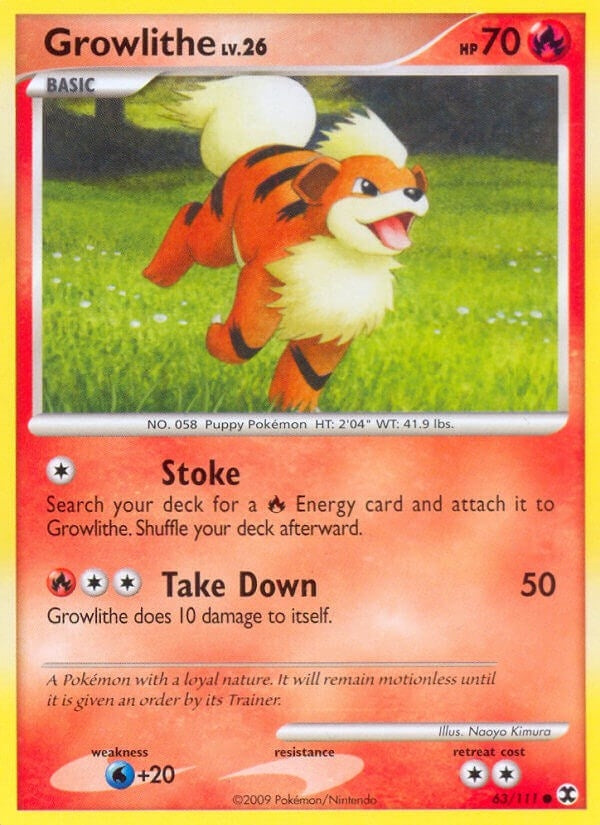 Image for Growlithe (63/111) (RR) - Pokemon