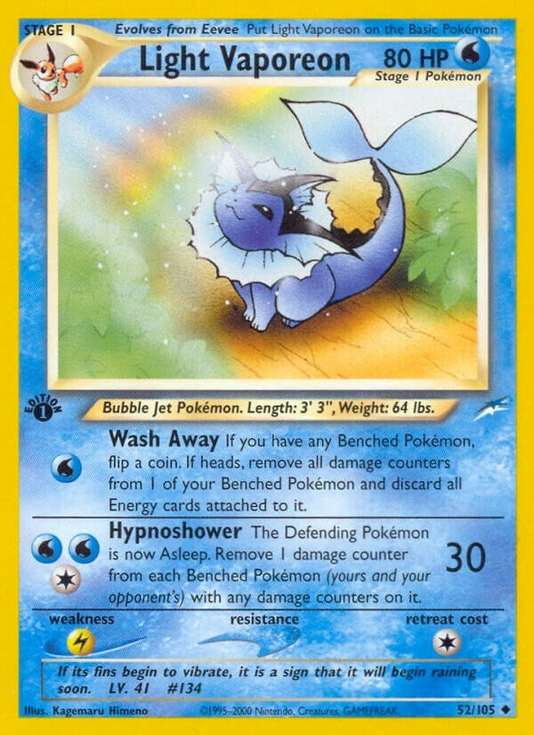 Image for Light Vaporeon (052/105) (N4) - Pokemon