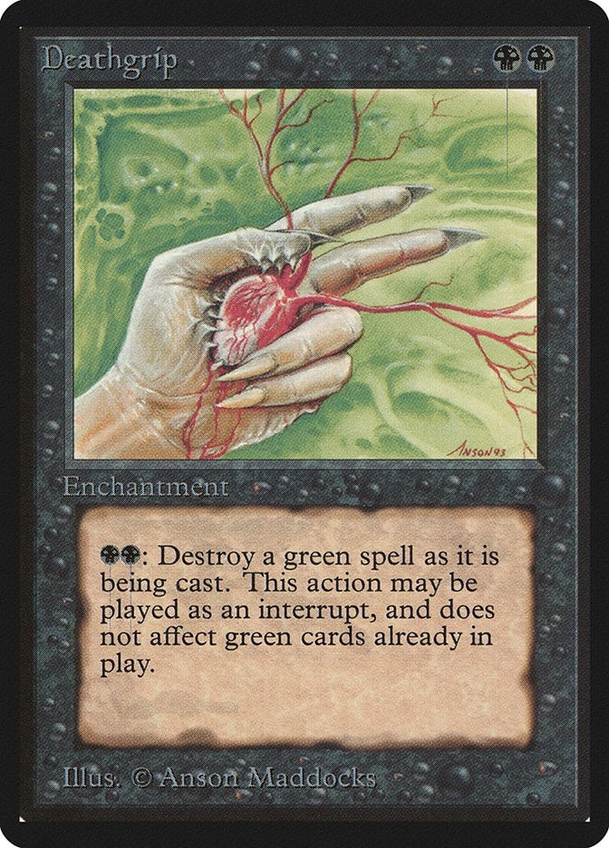 Image for Deathgrip (Beta Edition) - Magic: The Gathering