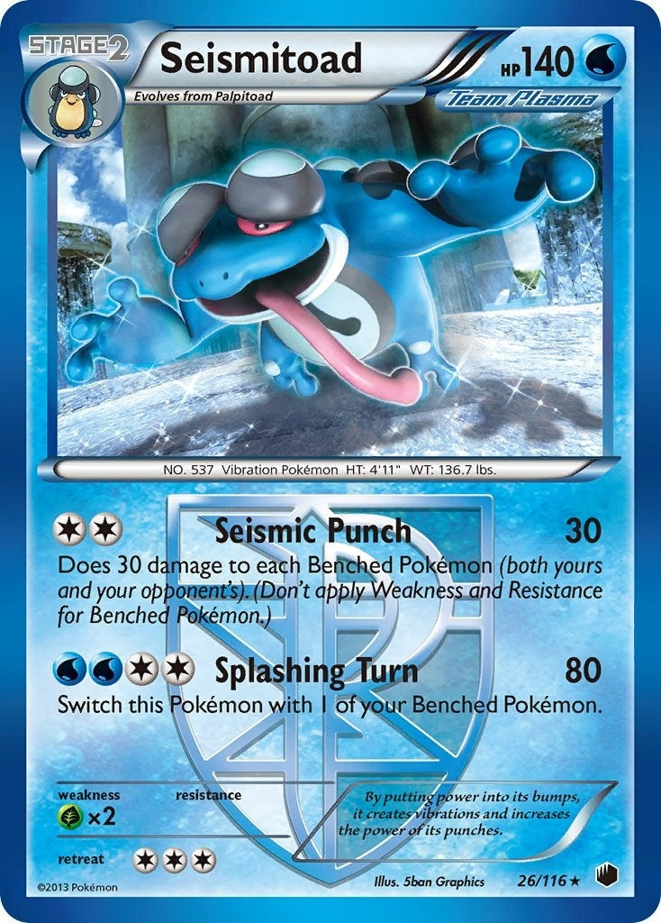 Image for Seismitoad (Team Plasma) (26/116) (PLF) - Pokemon