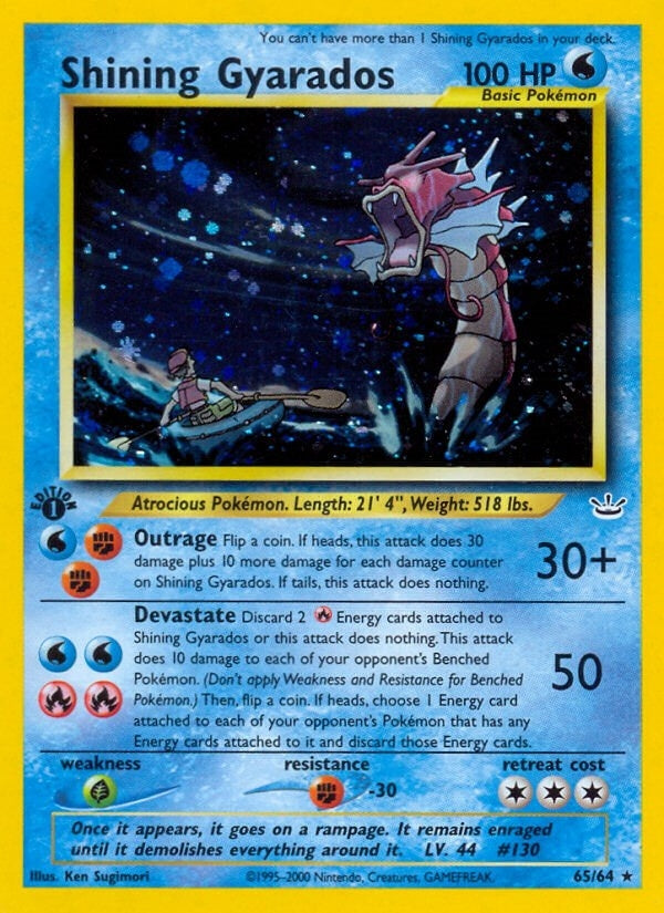 Image for Shining Gyarados (65/64) (N3) - Pokemon