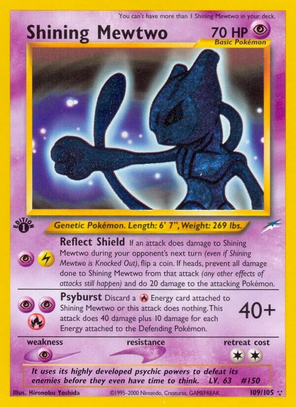 Image for Shining Mewtwo (109/105) (N4) - Pokemon