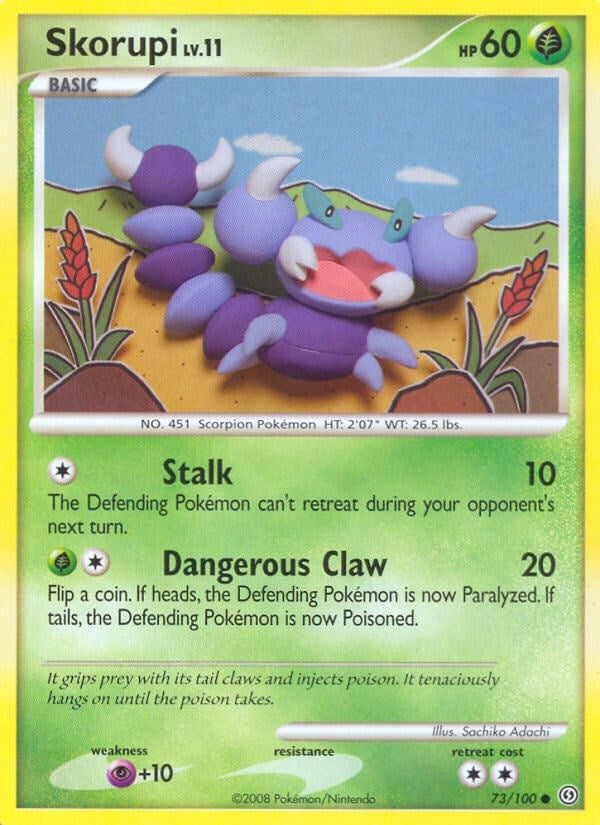 Image for Skorupi (73/100) (SF) - Pokemon