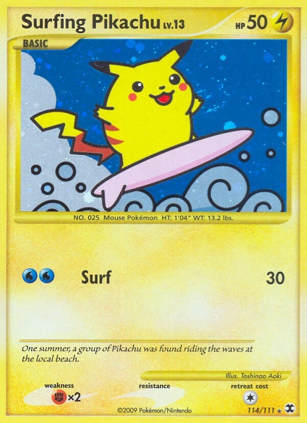 Image for Surfing Pikachu (114/111) (RR) - Pokemon