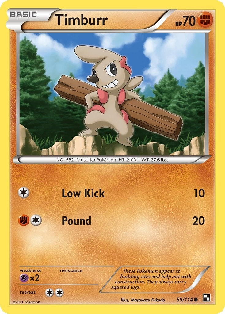 Image for Timburr (59) (59/114) (BLW) - Pokemon