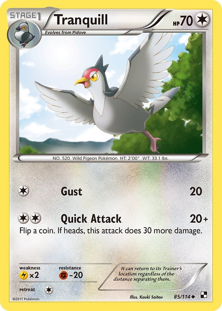 Image for Tranquill (85/114) (BLW) - Pokemon