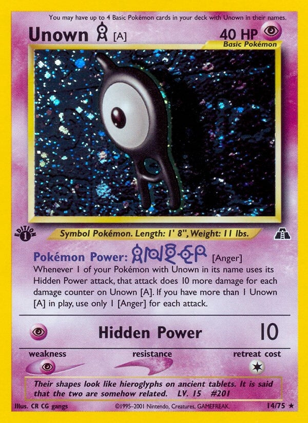 Image for Unown [A] (14) (14/75) (N2) - Pokemon