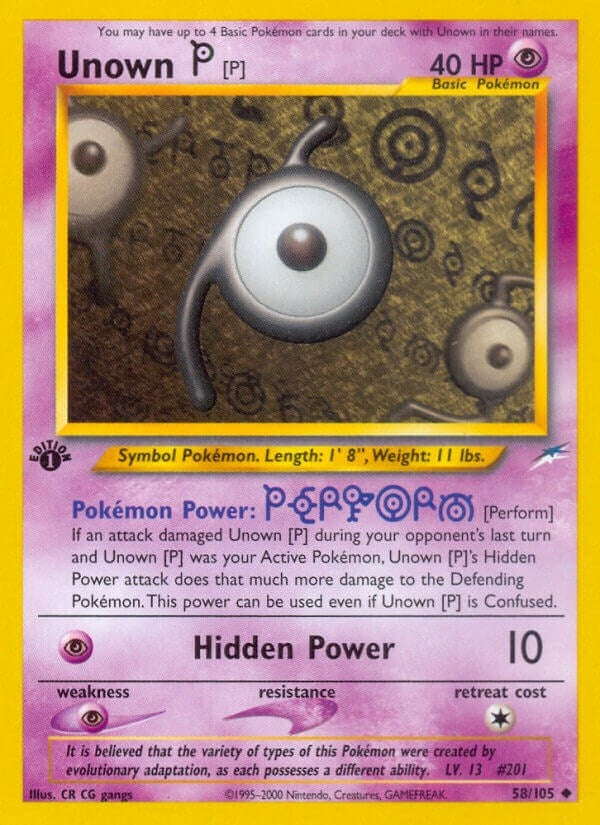 Image for Unown [P] (058/105) (N4) - Pokemon