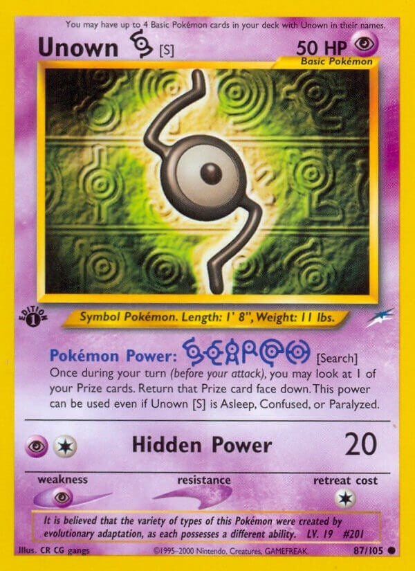 Image for Unown [S] (087/105) (N4) - Pokemon