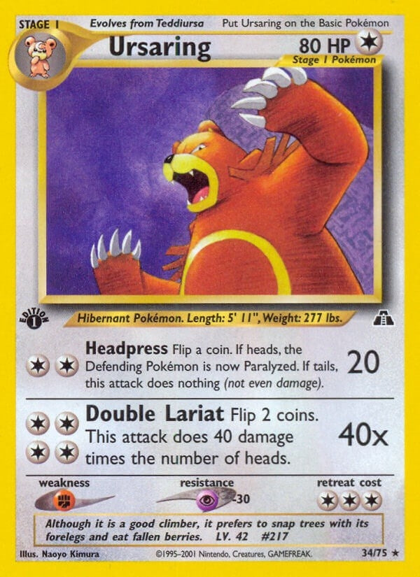 Image for Ursaring (34) (34/75) (N2) - Pokemon