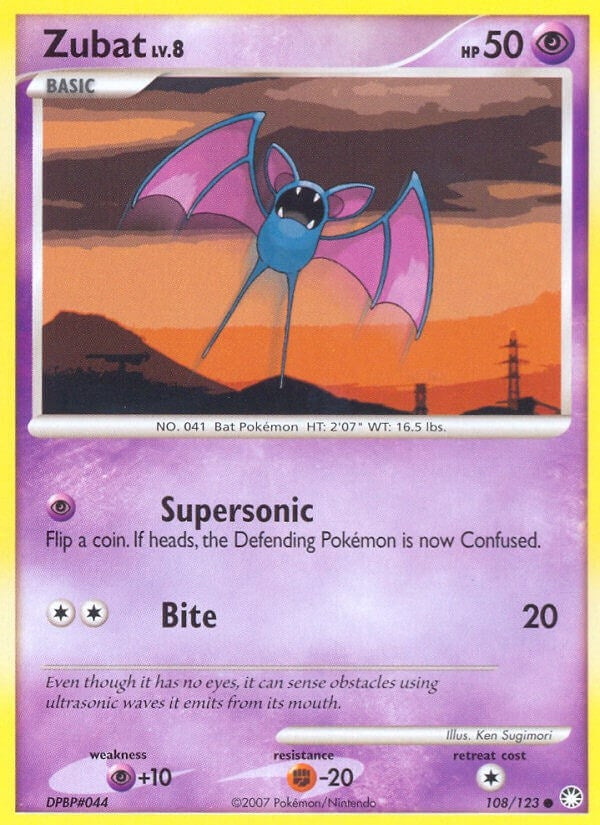 Image for Zubat (108/123) (MT) - Pokemon