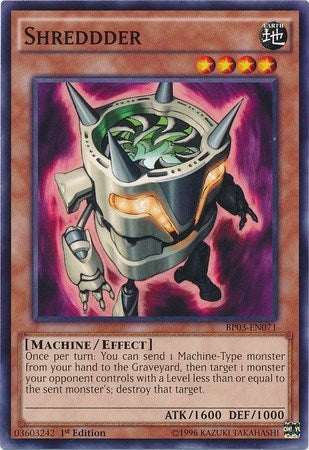 Image for Shreddder (BP03-EN071) (BP03) - YuGiOh