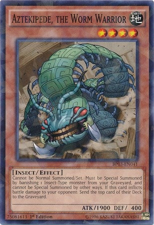 Image for Aztekipede, the Worm Warrior (Shatterfoil) (BP03-EN041) (BP03) - YuGiOh