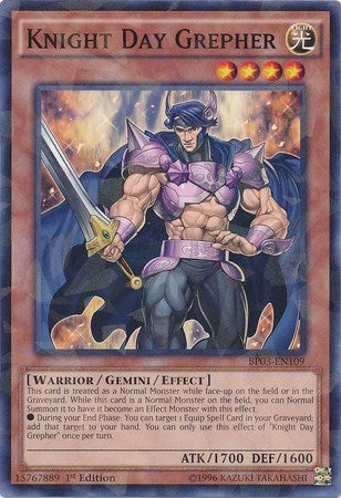 Image for Knight Day Grepher (Shatterfoil) (BP03-EN109) (BP03) - YuGiOh