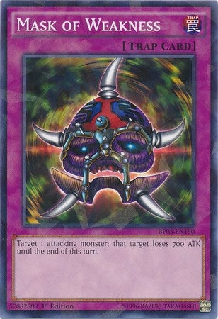Image for Mask of Weakness (Shatterfoil) (BP03-EN190) (BP03) - YuGiOh