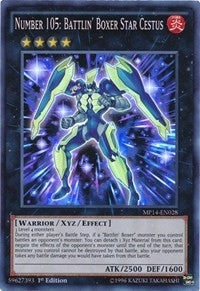 Image for Number 105: Battlin' Boxer Star Cestus (MP14-EN028) (MP14) - YuGiOh
