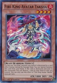 Image for Fire King Avatar Yaksha (MP14-EN121) (MP14) - YuGiOh