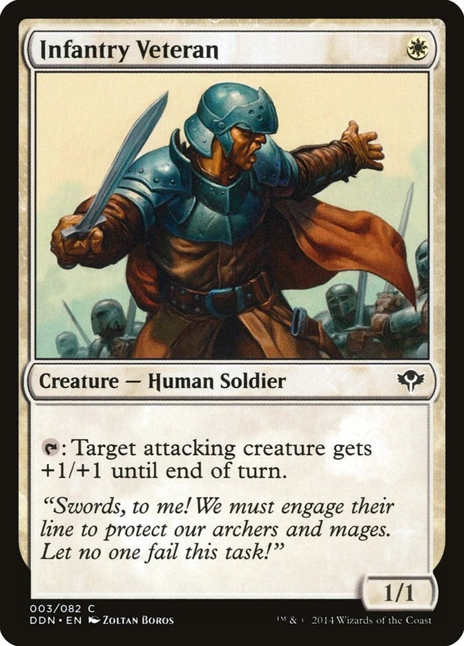 Image for Infantry Veteran (3) (Speed vs. Cunning) - Magic: The Gathering