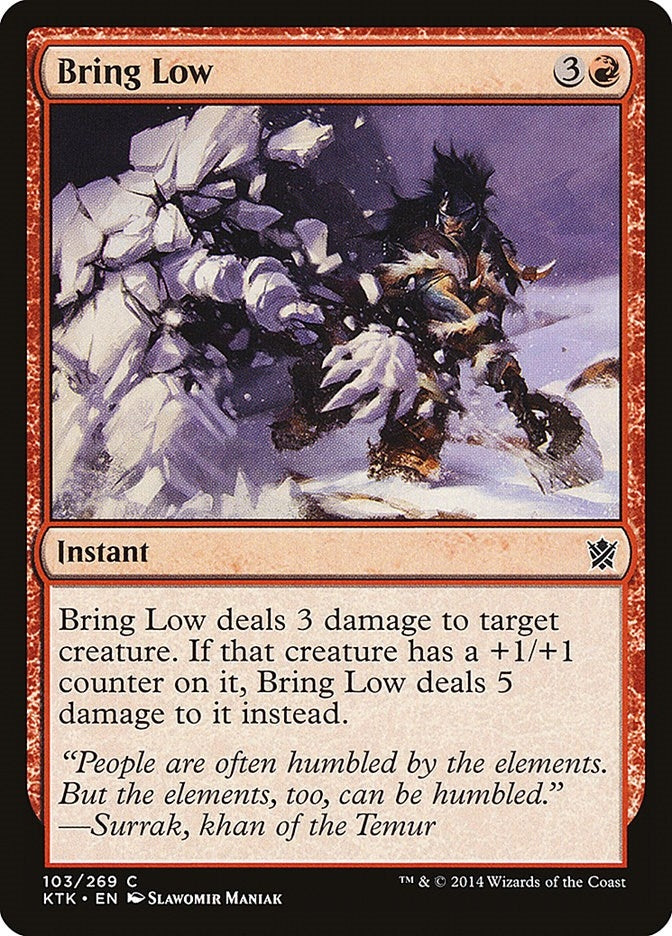 Image for Bring Low (103) (Khans of Tarkir) - Magic: The Gathering