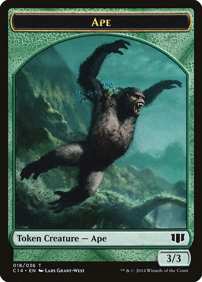 Image for Ape // Zombie (011) Double-Sided Token (18 // 11) (Commander 2014) - Magic: The Gathering