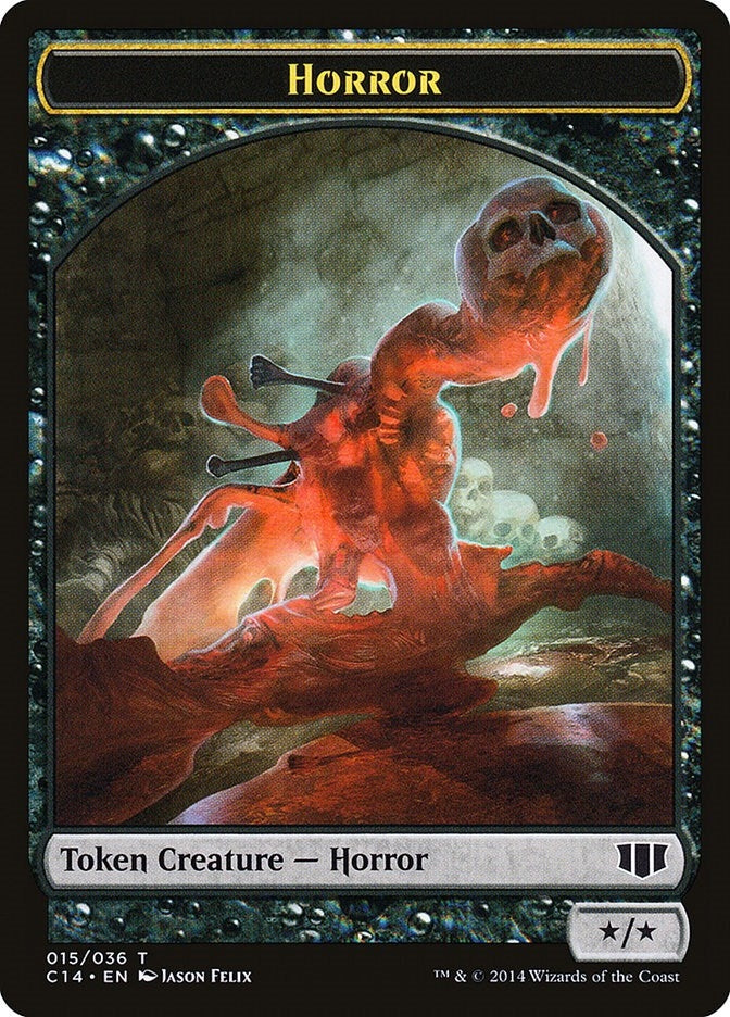 Image for Horror // Zombie (016) Double-Sided Token (15 // 16) (Commander 2014) - Magic: The Gathering