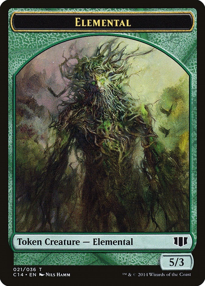 Image for Elemental // Beast (019) Double-Sided Token (21 // 19) (Commander 2014) - Magic: The Gathering