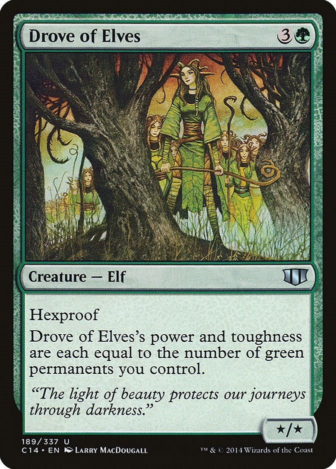 Image for Drove of Elves (189) (Commander 2014) - Magic: The Gathering