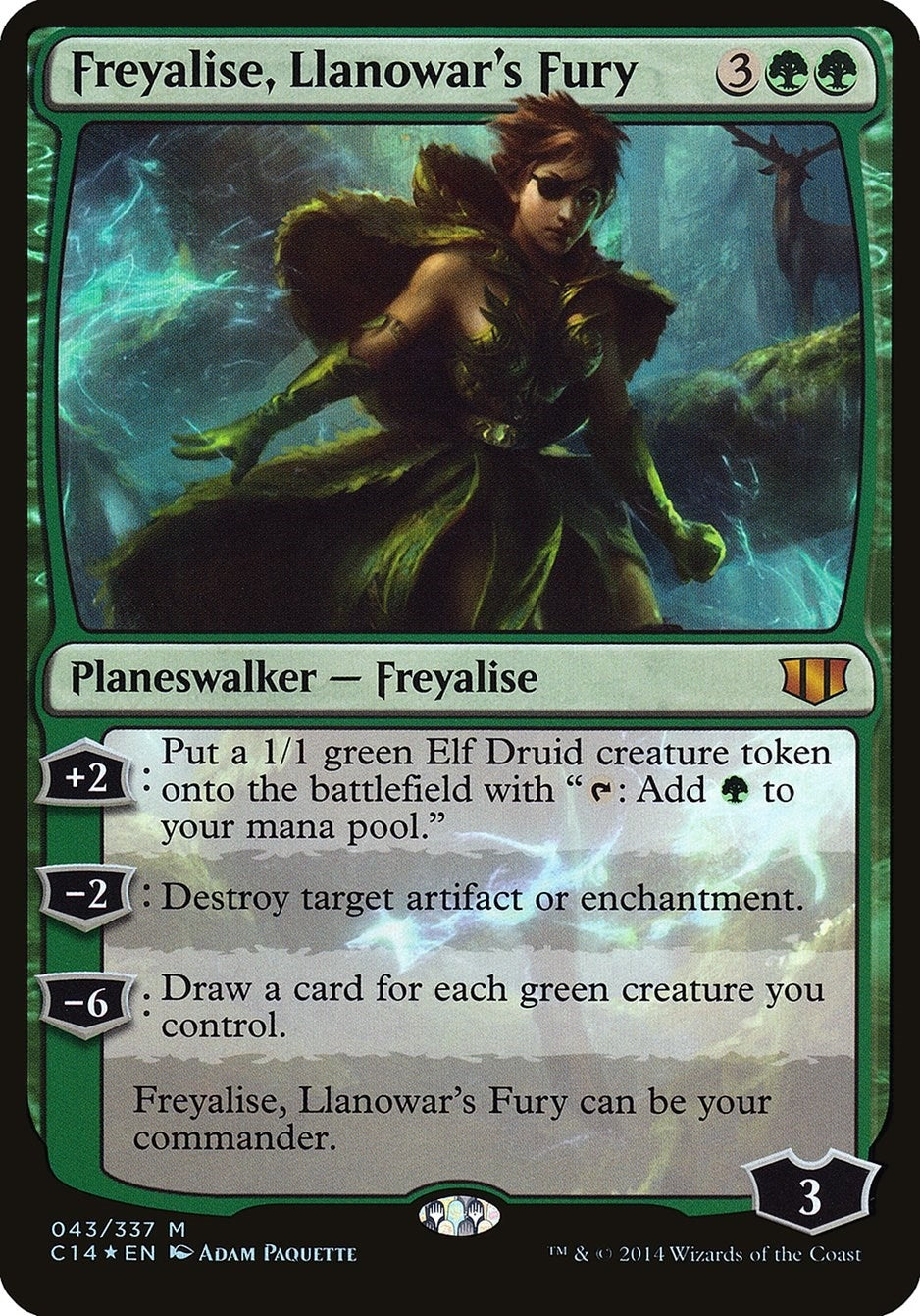 Image for Freyalise, Llanowar's Fury (Commander 2014) (43) (Oversize Cards) - Magic: The Gathering