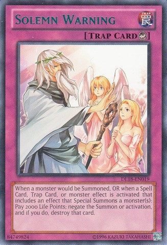 Image for Solemn Warning (Green) (DL18-EN019) (DL) - YuGiOh