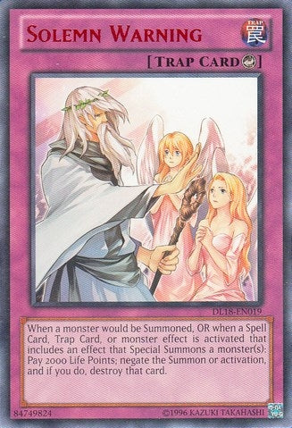 Image for Solemn Warning (Red) (DL18-EN019) (DL) - YuGiOh