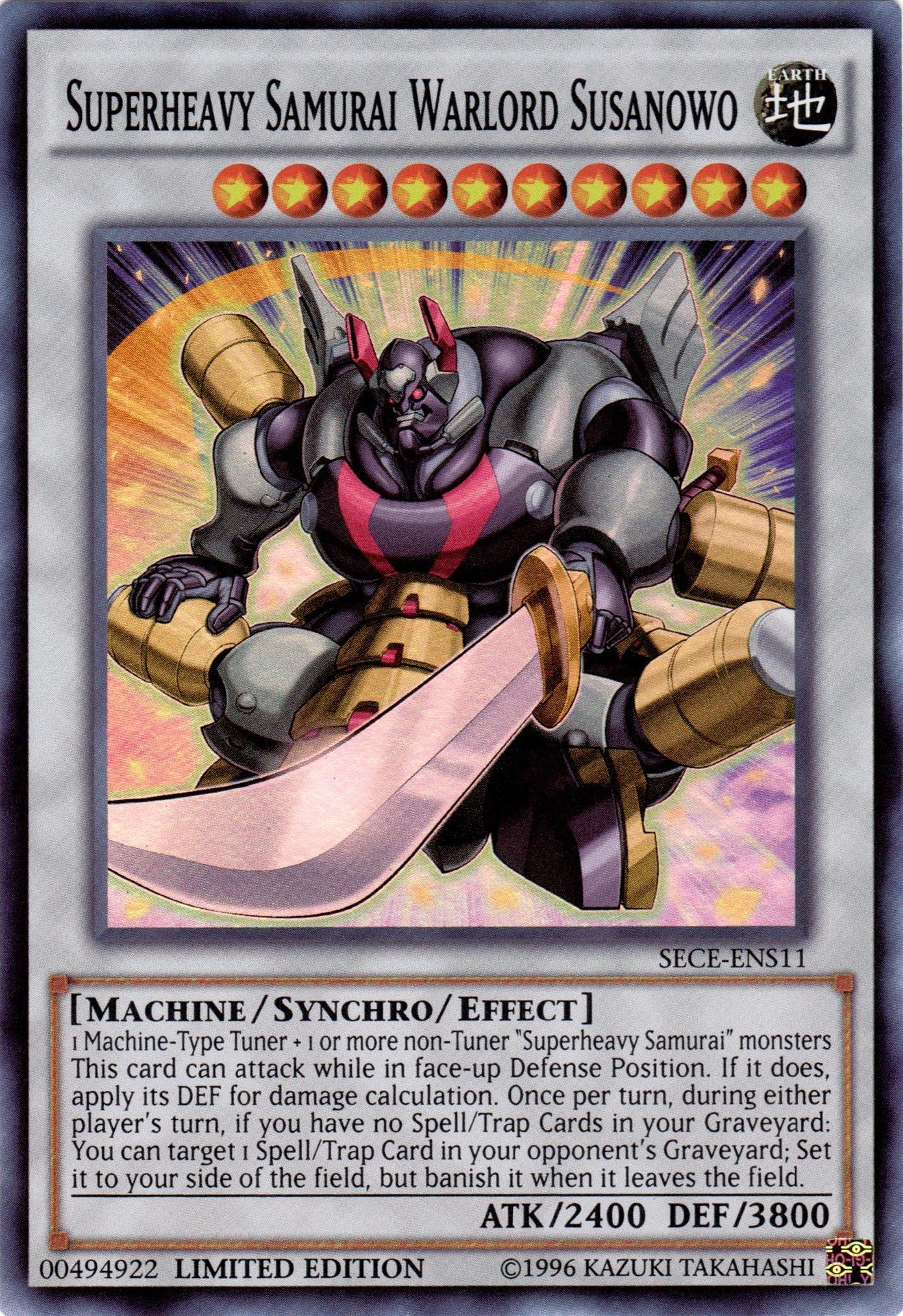 Image for Superheavy Samurai Warlord Susanowo (SE) (SECE-ENS11) (SECE) - YuGiOh