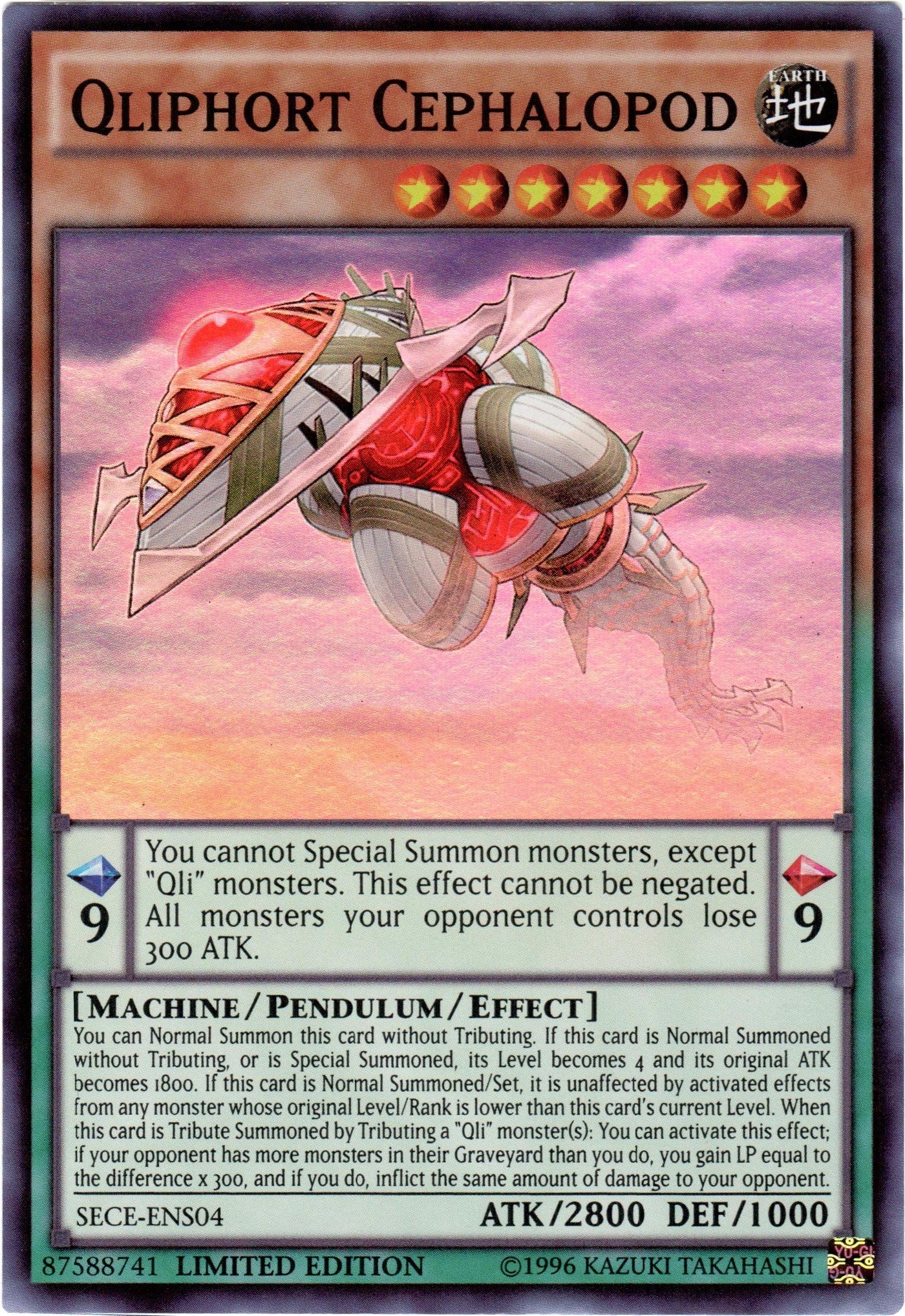 Image for Qliphort Cephalopod (SE) (SECE-ENS04) (SECE) - YuGiOh