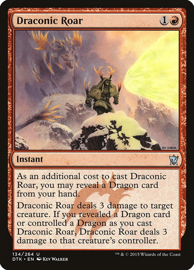 Image for Draconic Roar (134) (Dragons of Tarkir) - Magic: The Gathering