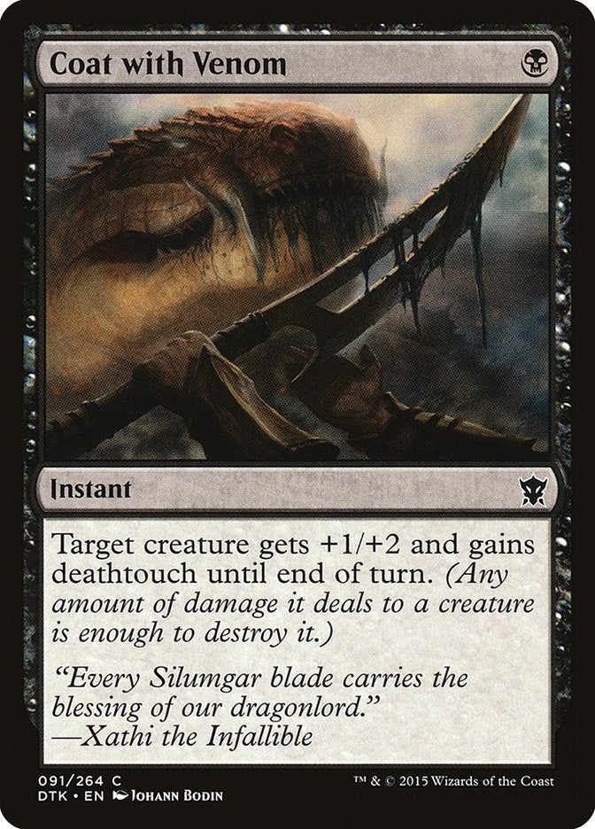 Image for Coat with Venom (91) (Dragons of Tarkir) - Magic: The Gathering