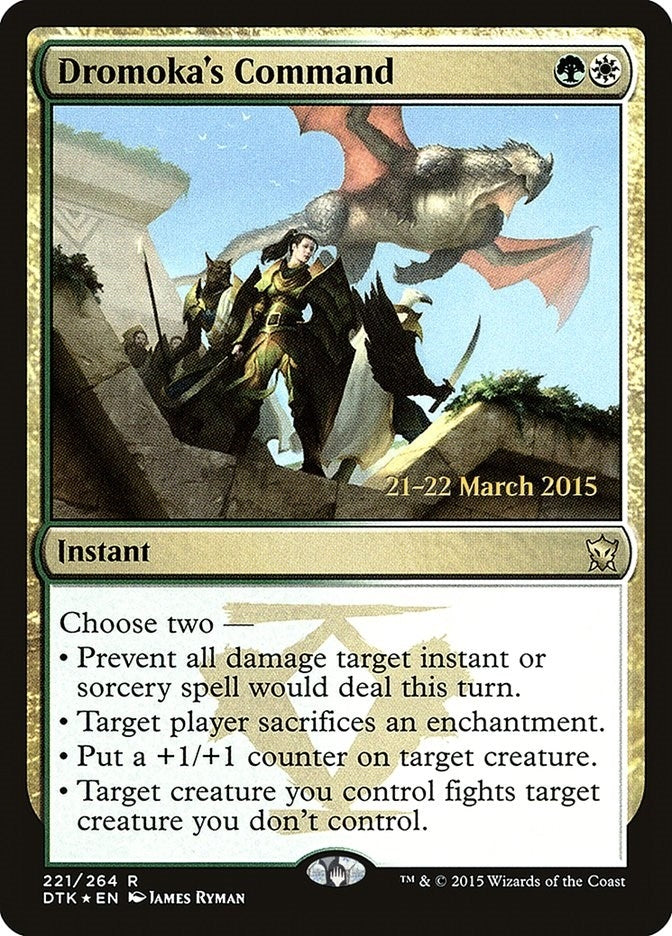 Image for Dromoka's Command (221) (Prerelease Cards) - Magic: The Gathering