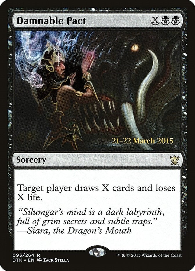 Image for Damnable Pact (93) (Prerelease Cards) - Magic: The Gathering