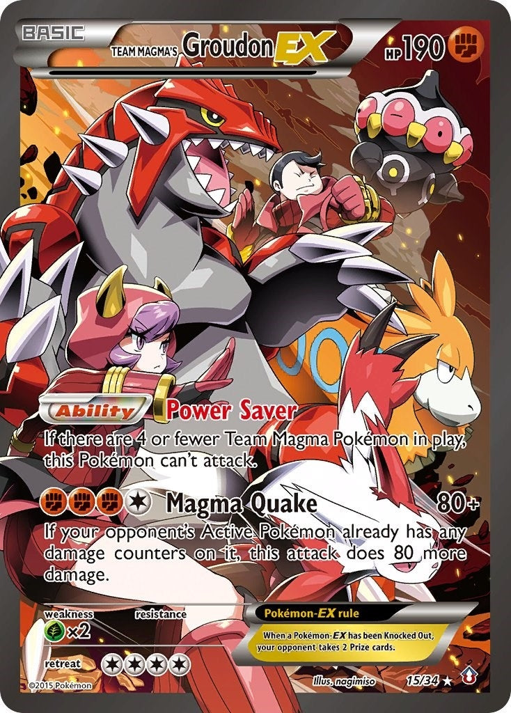 Image for Team Magma's Groudon EX (15/34) (DCR) - Pokemon