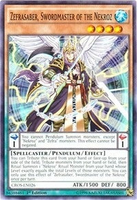 Image for Zefrasaber, Swordmaster of the Nekroz (CROS-EN026) (CROS) - YuGiOh